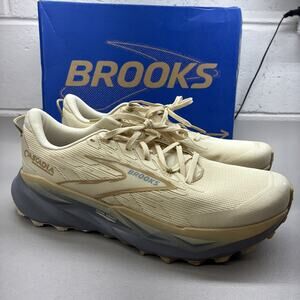 Brooks Women's 11 Cascadia 19 Mountain Trail Running Shoe, Sand Primer Starfish